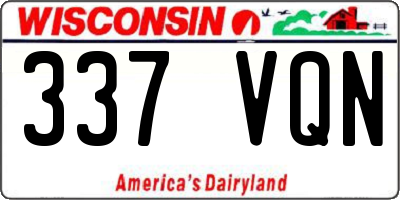 WI license plate 337VQN