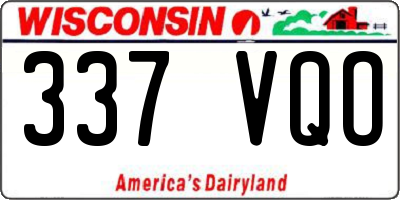 WI license plate 337VQO
