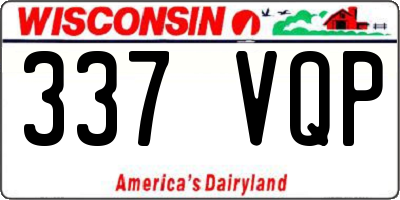 WI license plate 337VQP