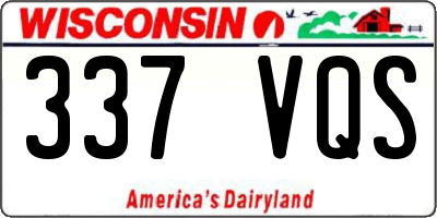 WI license plate 337VQS