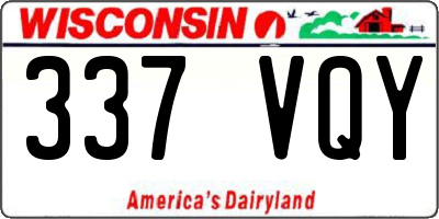 WI license plate 337VQY