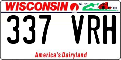 WI license plate 337VRH