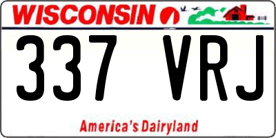 WI license plate 337VRJ