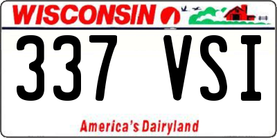 WI license plate 337VSI