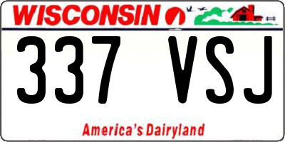WI license plate 337VSJ