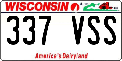 WI license plate 337VSS