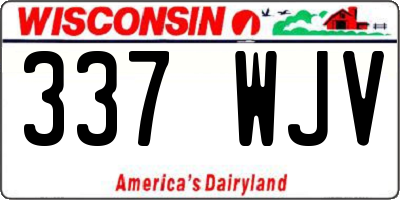WI license plate 337WJV