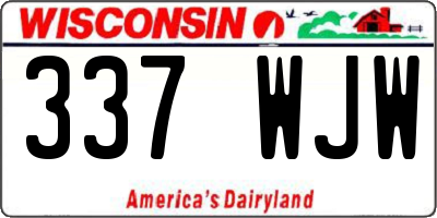 WI license plate 337WJW