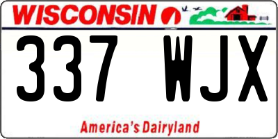 WI license plate 337WJX