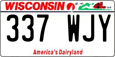 WI license plate 337WJY