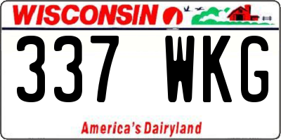 WI license plate 337WKG