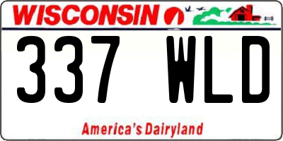 WI license plate 337WLD
