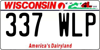 WI license plate 337WLP