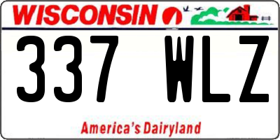 WI license plate 337WLZ