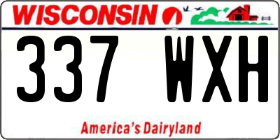 WI license plate 337WXH