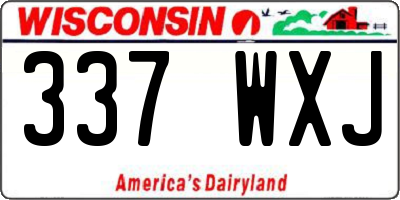 WI license plate 337WXJ