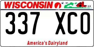 WI license plate 337XCO
