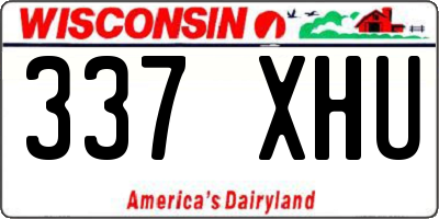 WI license plate 337XHU