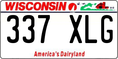 WI license plate 337XLG