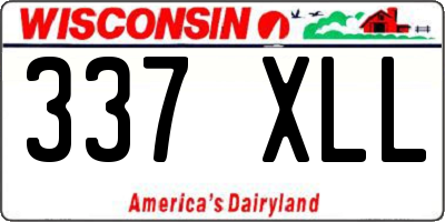 WI license plate 337XLL