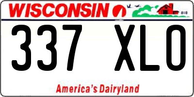 WI license plate 337XLO