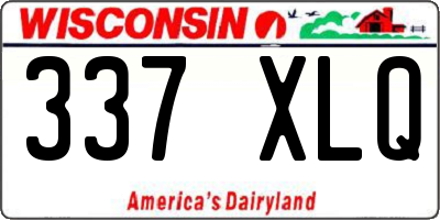 WI license plate 337XLQ