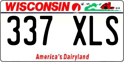 WI license plate 337XLS