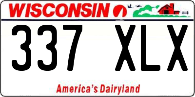 WI license plate 337XLX