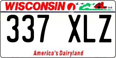 WI license plate 337XLZ