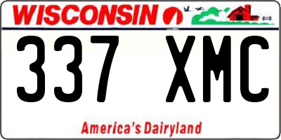 WI license plate 337XMC