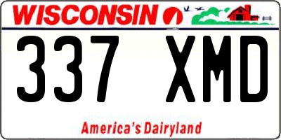 WI license plate 337XMD