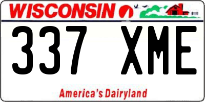 WI license plate 337XME