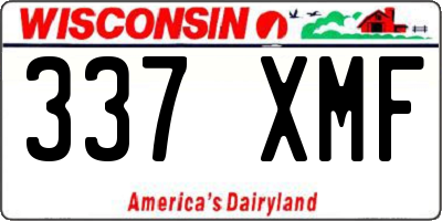 WI license plate 337XMF