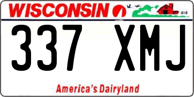 WI license plate 337XMJ