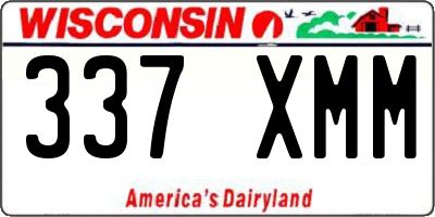 WI license plate 337XMM