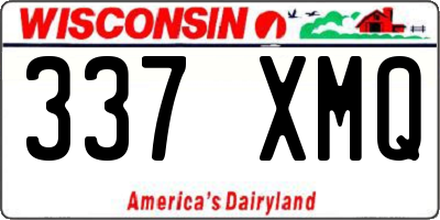 WI license plate 337XMQ
