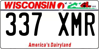 WI license plate 337XMR