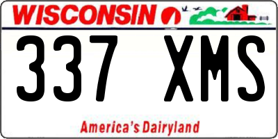 WI license plate 337XMS