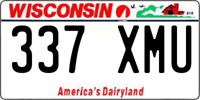 WI license plate 337XMU