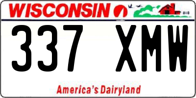 WI license plate 337XMW