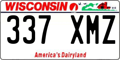 WI license plate 337XMZ