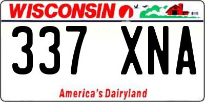 WI license plate 337XNA
