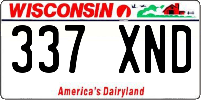 WI license plate 337XND