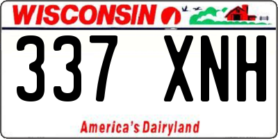 WI license plate 337XNH