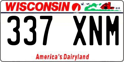 WI license plate 337XNM