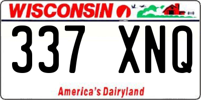 WI license plate 337XNQ