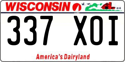 WI license plate 337XOI