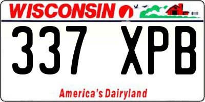 WI license plate 337XPB