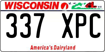 WI license plate 337XPC
