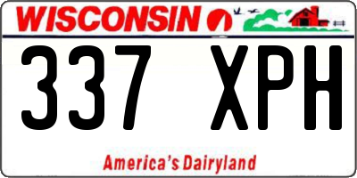 WI license plate 337XPH